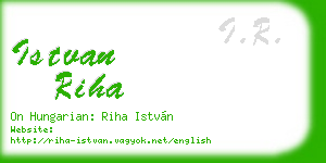 istvan riha business card