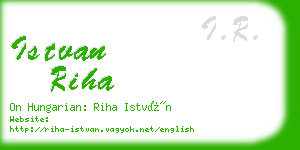 istvan riha business card